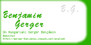 benjamin gerger business card