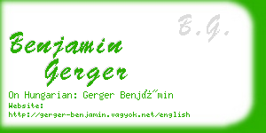 benjamin gerger business card